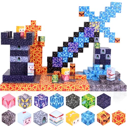 100 PCS Magnetische Blöcke, Bauen Sie magnetische dunkle Burg & Schwert, Magnetisches Spielzeug Weihnachten Geburtstag Geschenke für Montessori Kleinkind, STEM Sensorisches Spielzeug für 3+ Jah 100 PCS Magnetische Blöcke, Bauen Sie magnetische dunkle Burg & Schwert, Magnetisches Spielzeug Weihnachten Geburtstag Geschenke für Montessori Kleinkind, STEM Sensorisches Spielzeug für 3+ Jah von YIHANG