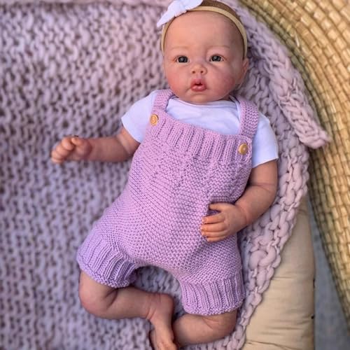 YIHANGG 50cm Reborn Baby Puppen Lebensechte Mädchen Augen Offen Babypuppen wie Echte Babys Volle Körperteile Mollig Reborn Kleinkind Puppen Weihnachten Geburtstag Geschenke von YIHANGG