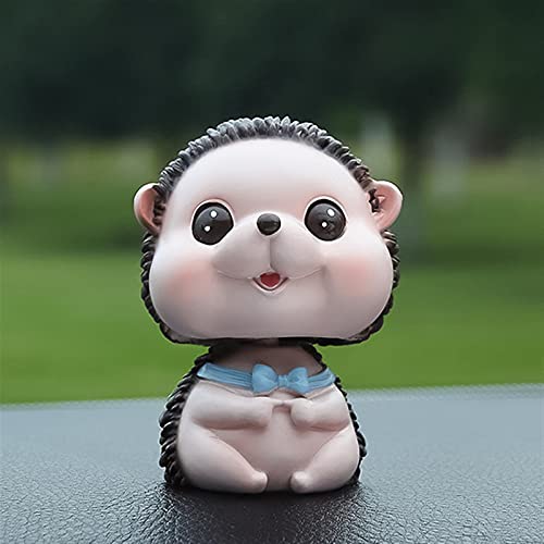YIHANSS Auto Dashboard -Spielzeuge süße Nicken Hedgehog -Figur schütteln Kopf Bobblehead Dolls Home Auto Interior Decoration Car Ornamente Geschenke (Farbname: Igel Girl) von YIHANSS