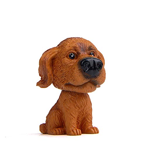 YIHANSS Mini 3D -Auto -Armaturenbrett -Spielzeug -Auto -Ornament Nicken Hunde Schüttler Kopf Bobblehead Puppy Automatische Zubehör Innerndekoration Geschenk (Farbname: 002) von YIHANSS