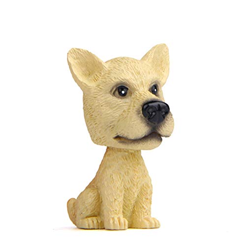 YIHANSS Mini 3D -Auto -Armaturenbrett -Spielzeug -Auto -Ornament Nicken Hunde Schüttler Kopf Bobblehead Puppy Automatische Zubehör Innerndekoration Geschenk (Farbname: 002) von YIHANSS