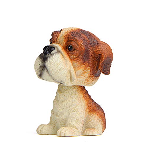 YIHANSS Mini 3D -Auto -Armaturenbrett -Spielzeug -Auto -Ornament Nicken Hunde Schüttler Kopf Bobblehead Puppy Automatische Zubehör Innerndekoration Geschenk (Farbname: 002) von YIHANSS