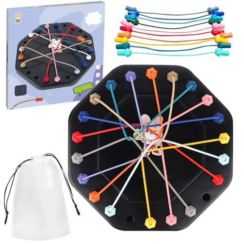 YIHAOH 10 Farbigen Seilen Knot Logic Spiel, Eltern Kind Interaktion Hitster Spiel, Familien Multiplayer Buntes Gedrehtes Seil Puzzlespiel, Für das Training des Logischen Denkens YIHAOH 10 Farbigen Seilen Knot Logic Spiel, Eltern Kind Interaktion Hitster Spiel, Familien Multiplayer Buntes Gedrehtes Seil Puzzlespiel, Für das Training des Logischen Denkens von YIHAOH