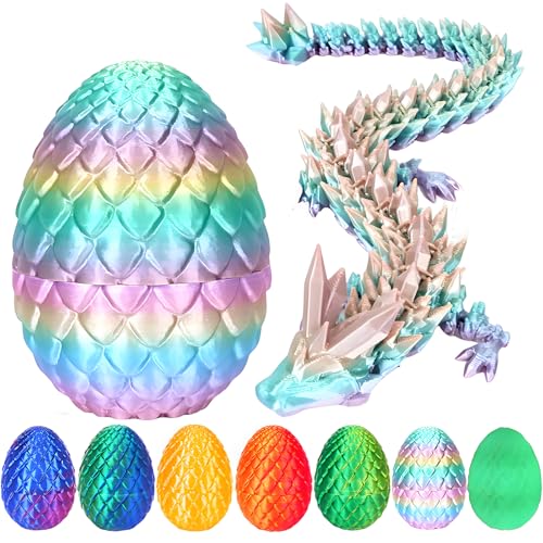 3D-Druck-Drachenei, mysteriöses Kristall-Drachenei, für Ostern, Überraschungsspielzeug, mythische Dracheneier mit Drachen im Inneren, Osterkorb-Füller für Kinder von YILCER