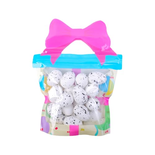 Mini-Ostereier-Dekorationen, Ornament-Set, bunte Kunststoff-Eier, künstliche Ostereier, Festival-Eier für Bastelarbeiten, Heimdekoration, Partyzubehör (mehrfarbig 2, Einheitsgröße), 18-teilig von YILEEGOO