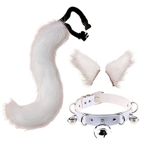 YILEEGOO Katze, Wolf, Fuchsohren und -schwanz, Set für Mädchen und Frauen, pelziges Tier, Katze, Fuchsschwanz, Kunstfell, Wolfsohr, Stirnband, Lederhalsband, Chocker, Kostüm-Set für Party, Halloween, YILEEGOO Katze, Wolf, Fuchsohren und -schwanz, Set für Mädchen und Frauen, pelziges Tier, Katze, Fuchsschwanz, Kunstfell, Wolfsohr, Stirnband, Lederhalsband, Chocker, Kostüm-Set für Party, Halloween, von YILEEGOO