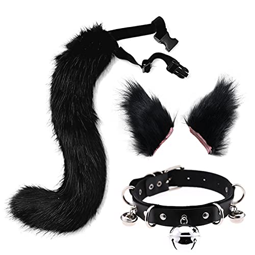 YILEEGOO Katze, Wolf, Fuchsohren und -schwanz, Set für Mädchen und Frauen, pelziges Tier, Katze, Fuchsschwanz, Kunstfell, Wolfsohr, Stirnband, Lederhalsband, Chocker, Kostüm-Set für Party, Halloween, YILEEGOO Katze, Wolf, Fuchsohren und -schwanz, Set für Mädchen und Frauen, pelziges Tier, Katze, Fuchsschwanz, Kunstfell, Wolfsohr, Stirnband, Lederhalsband, Chocker, Kostüm-Set für Party, Halloween, von YILEEGOO