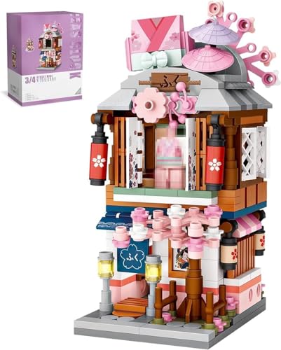 Modular Haus Bausteine Modell, 418 Teilen Japanische Street View Architektur Baustein Modell, Architektur Bausatz Custom Bauspiel Geschenk für Kinder und Erwachsene Modular Haus Bausteine Modell, 418 Teilen Japanische Street View Architektur Baustein Modell, Architektur Bausatz Custom Bauspiel Geschenk für Kinder und Erwachsene von YILETKC