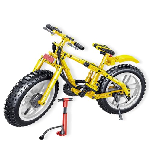 Technik Fahrrad Bausteine Modell, 209 Teile Mountainbike Faltrad Bausteine Mountain Bike Modell Bauset, Konstruktionsspielzeug Bike Kompatibel mit Lego Technic von YILETKC