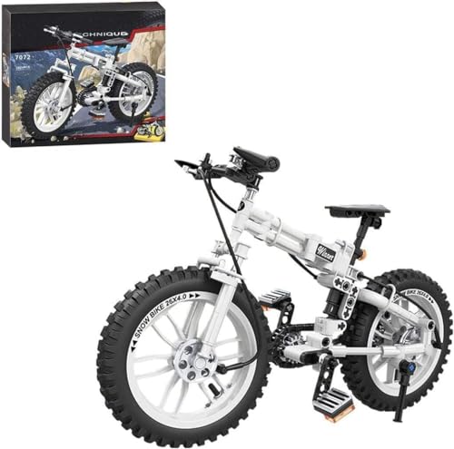 Technik Fahrrad Bausteine Modell, 242 Teile Mountainbike Faltrad Bausteine Mountain Bike Modell Bauset, Konstruktionsspielzeug Bike Kompatibel mit Lego Technic von YILETKC