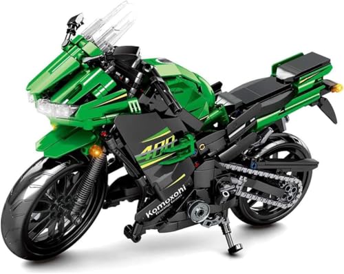 Technik Motorrad Bausteine für Kawasaki Ninja 400, 912 Teile Klemmbausteine Technik Supermotorrad, Technik Rennen Motorrad Konstruktionsspielzeug Kompatibel mit Mainstream Marken Technik Motorrad Bausteine für Kawasaki Ninja 400, 912 Teile Klemmbausteine Technik Supermotorrad, Technik Rennen Motorrad Konstruktionsspielzeug Kompatibel mit Mainstream Marken von YILETKC