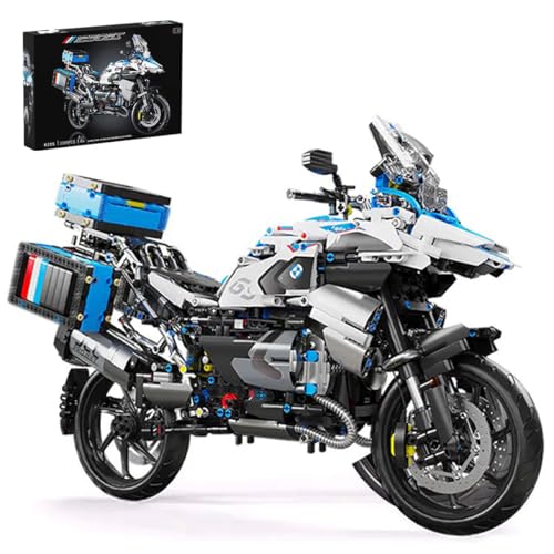 YILETKC Technik Motorrad Bausteine für BMW R1250 GS, 2369 Teile Klemmbausteine Supermotorrad, Rennen Motorrad Konstruktionsspielzeug Geschenk für Kinder und Erwachsene YILETKC Technik Motorrad Bausteine für BMW R1250 GS, 2369 Teile Klemmbausteine Supermotorrad, Rennen Motorrad Konstruktionsspielzeug Geschenk für Kinder und Erwachsene von YILETKC