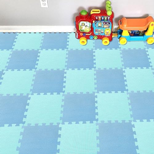 YIMINYUER 25 Teile Puzzlematte Spielmatte Krabbelmatten Spielteppich Schutzmatten Schadstofffrei geruchlos für Baby Kinder R07R08G301025 von YIMINYUER