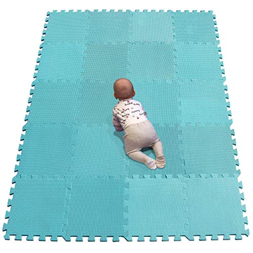 YIMINYUER Baby Spielmatte, Kinder eco schadstofffrei Krabbelmatte Extra dick Baby Schaumstoffmatte Nicht giftig Kinderteppich Grün R08G301020 von YIMINYUER