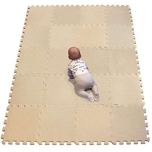 YIMINYUER Kinderspielteppich Spielmatte Spielteppich Schaumstoffmatte Matte Kälteschutz abwaschbar bunt phantasiefördernd Beige R10G301020 von YIMINYUER