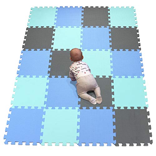 YIMINYUER Kinderspielteppich Spielmatte Spielteppich Schaumstoffmatte Matte Kälteschutz abwaschbar bunt phantasiefördernd Blau Grün Grau R07R08R12G301020 YIMINYUER Kinderspielteppich Spielmatte Spielteppich Schaumstoffmatte Matte Kälteschutz abwaschbar bunt phantasiefördernd Blau Grün Grau R07R08R12G301020 von YIMINYUER
