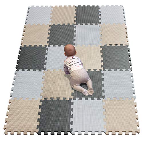 YIMINYUER Puzzle-Spielmatte für Baby und Kleinkinder, rutschfeste Bodenmatte aus Eva-Schaumstoff Weiß Beige Grau R01R10R12G301020 YIMINYUER Puzzle-Spielmatte für Baby und Kleinkinder, rutschfeste Bodenmatte aus Eva-Schaumstoff Weiß Beige Grau R01R10R12G301020 von YIMINYUER