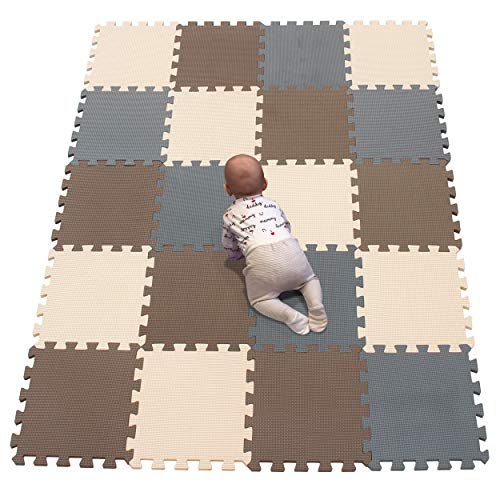 YIMINYUER Puzzlematte für Babys dickere Spielmatte in Einer umweltfreundlichen Verpackung – schadstofffreie, geruchlose Krabbelmatte Braun Beige Grau R06R10R12G301020 von YIMINYUER