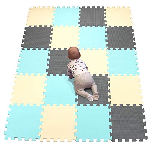 YIMINYUER Puzzlematte für Babys dickere Spielmatte in Einer umweltfreundlichen Verpackung – schadstofffreie, geruchlose Krabbelmatte Grün Beige Grau R08R10R12G301020 YIMINYUER Puzzlematte für Babys dickere Spielmatte in Einer umweltfreundlichen Verpackung – schadstofffreie, geruchlose Krabbelmatte Grün Beige Grau R08R10R12G301020 von YIMINYUER