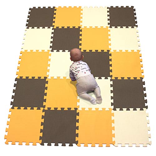 YIMINYUER Puzzlematte für Babys und Kinder, Spielteppich Spielmatte Lernteppich Kinderspielteppich Schaumstoffmatte Matte bunt Orange Braun Beige R02R06R10G301020 von YIMINYUER