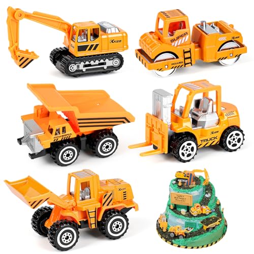 YIMORE Baustellenfahrzeuge Kinder Spielzeugautos Metall - Bagger Spielzeug 3 4 5 Jahre Baustelle Tortendeko Geburtstag Junge Mädchen Bagger Kuchen Deko Tortenaufleger Bagger Geschenke YIMORE Baustellenfahrzeuge Kinder Spielzeugautos Metall - Bagger Spielzeug 3 4 5 Jahre Baustelle Tortendeko Geburtstag Junge Mädchen Bagger Kuchen Deko Tortenaufleger Bagger Geschenke von YIMORE