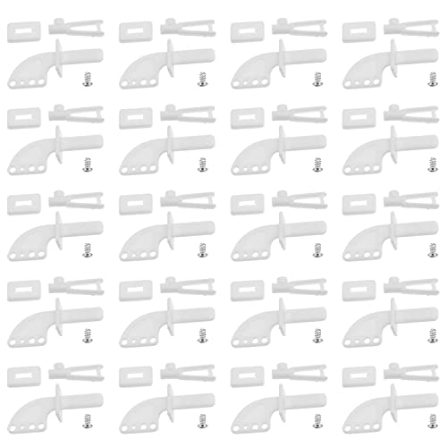 YINETTECH 20 Sätze Kunststoff-Kontrollhörner 4-Loch für RC Modell Flugzeug Elektroflugzeug KT Ruder Winkel Schaum Elektroflugzeug Fixed-Wing DIY Zubehör von YINETTECH