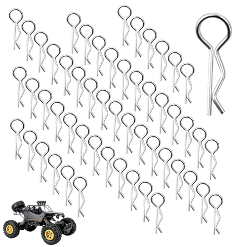 100 Stücke RC Karosserie Clips Deerc Ersatzteile Karosserieklammern Silber R-Typ-Pin RC Auto Clip Pins für 1/10 Fernbedienung Auto Shell Modell Ersatzteil 100 Stücke RC Karosserie Clips Deerc Ersatzteile Karosserieklammern Silber R-Typ-Pin RC Auto Clip Pins für 1/10 Fernbedienung Auto Shell Modell Ersatzteil von YINGLUOEU