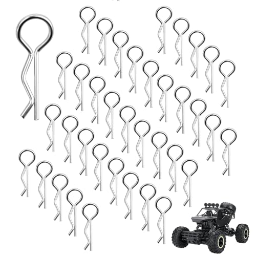 50 Stücke RC Karosserie Clips Deerc Ersatzteile Karosserieklammern Silber R-Typ-Pin RC Auto Clip Pins für 1/10 Fernbedienung Auto Shell Modell Ersatzteil 50 Stücke RC Karosserie Clips Deerc Ersatzteile Karosserieklammern Silber R-Typ-Pin RC Auto Clip Pins für 1/10 Fernbedienung Auto Shell Modell Ersatzteil von YINGLUOEU