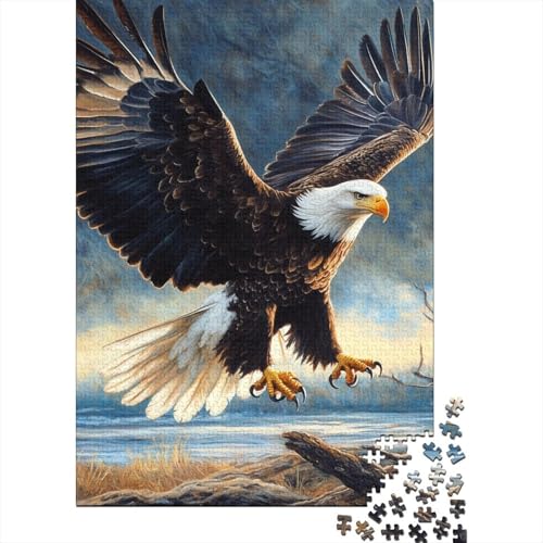 Adler Puzzle 1000-teilige Schwer Puzzle Spielzeug Lernspiel Impossible Herausforderungsspielzeug Für Erwachsene Kinder 1000pcs (75x50cm) von YINNDKSOK