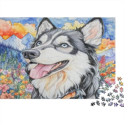Alaska Malamute Puzzles1000 Teile, Puzzle Für Erwachsene, Geschicklichkeitsspiel Für Die Ganze Familie, Klassische Puzzle,Geburtstagsgeschenk Erwachsenen Puzzlespiel Puzzel 1000pcs (75x50cm) von YINNDKSOK