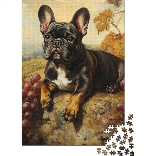 BullHund Puzzle 1000-teilige Schwer Puzzle Spielzeug Pädagogisches Spiel Impossible Herausforderungsspielzeug Für Erwachsene Und Kinder Ab 12 Jahren 1000pcs (75x50cm) von YINNDKSOK