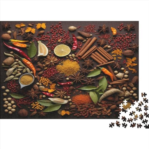 Bunte Gewürze Puzzle 1000 Teile,für Erwachsene, Impossible Puzzle,farbenfrohes Legespiel,Geschicklichkeitsspiel Für Die Ganze Familie,Erwachsenenpuzzle Puzzel 1000pcs (75x50cm) von YINNDKSOK