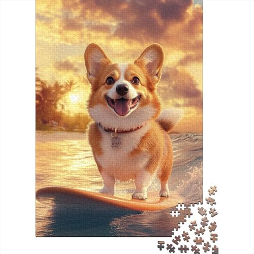 Corgi Puzzles 1000 Teile Schwer Puzzle Spielzeug Lernspiel Impossible Herausforderung Spielzeug Für Erwachsene Kinder 1000pcs (75x50cm) von YINNDKSOK