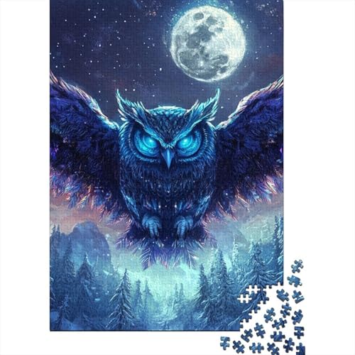 Eule Puzzle 1000-teilige Schwer Puzzle Spielzeug Pädagogisches Spiel Impossible Herausforderungsspielzeug Für Erwachsene Und Kinder Ab 14 Jahren 1000pcs (75x50cm) von YINNDKSOK