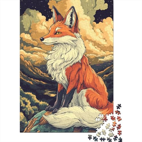 Fuchs Puzzle 1000 Teile Schwer Puzzle Spielzeug Lernspiel Impossible Herausforderungsspielzeug Für Erwachsene Kinder 1000pcs (75x50cm) von YINNDKSOK