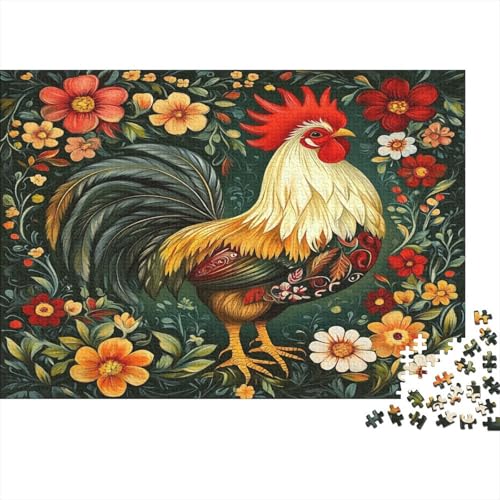 Hahn Puzzle 1000 Teile,für Erwachsene, Impossible Puzzle,farbenfrohes Legespiel,Geschicklichkeitsspiel Für Die Ganze Familie,Erwachsenenpuzzle Puzzel 1000pcs (75x50cm) von YINNDKSOK