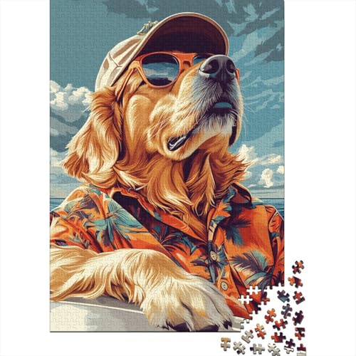 Labrador Retriever Puzzle 1000 Teile Schwer Puzzle Spielzeug Lernspiel Impossible Herausforderung Spielzeug Für Erwachsene Und Kinder Ab 12 Jahren 1000pcs (75x50cm) von YINNDKSOK