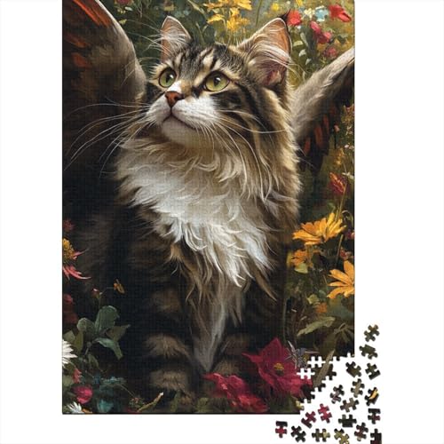 Norwegischer Waldkatze Puzzle 1000-teilige Schwer Puzzle Spielzeug Lernspiel Impossible Herausforderungsspielzeug Für Erwachsene Und Kinder Ab 14 Jahren 1000pcs (75x50cm) von YINNDKSOK