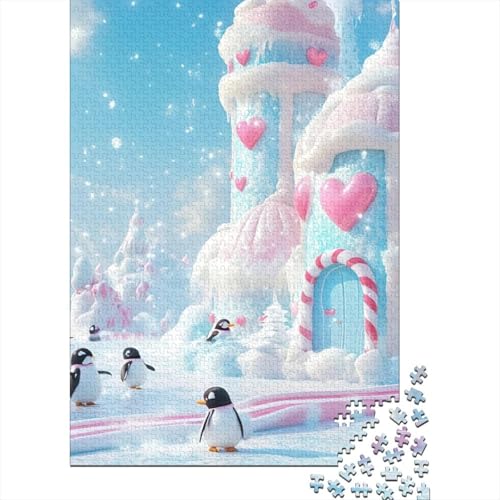 Pinguin Puzzle 1000 Teile Schwer Puzzle Spielzeug Pädagogisches Spiel Impossible Herausforderung Spielzeug Für Erwachsene Und Kinder Ab 12 Jahren 1000pcs (75x50cm) von YINNDKSOK