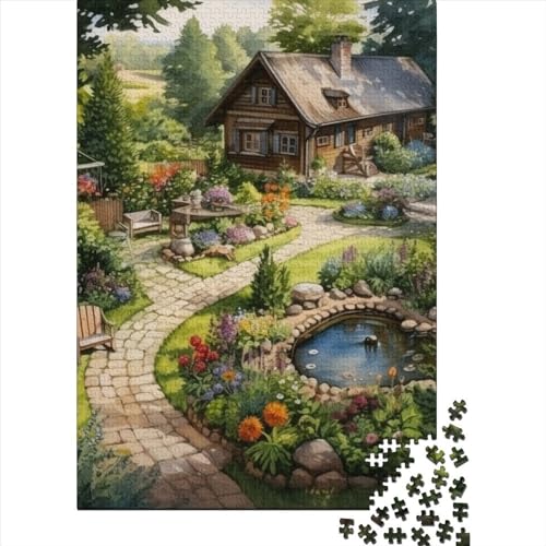 Rustikales Häuschen Puzzles 1000-teilige Schwer Puzzle Spielzeug Lernspiel Impossible Herausforderungsspielzeug Für Erwachsene Und Kinder in Bewährter 1000pcs (75x50cm) von YINNDKSOK