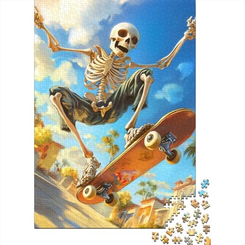 Schädel Puzzle 1000-teilige Schwer Puzzle Spielzeug Pädagogisches Spiel Impossible Herausforderungsspielzeug Für Erwachsene Und Kinder Ab 14 Jahren 1000pcs (75x50cm) von YINNDKSOK