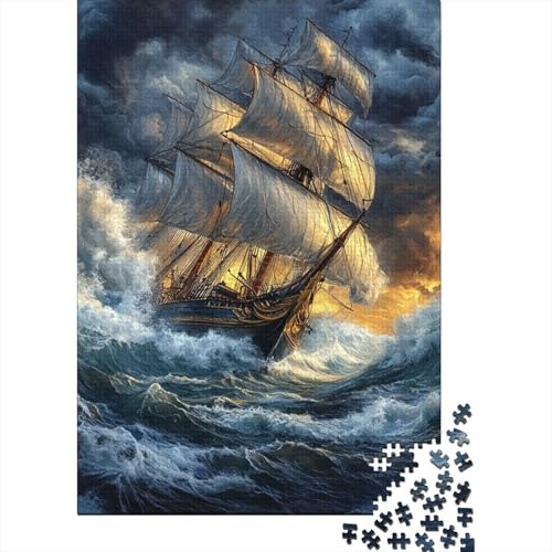 Segelboot Puzzles 1000 Teile Schwer Puzzle Spielzeug Lernspiel Impossible Herausforderungsspielzeug Für Erwachsene Kinder 1000pcs (75x50cm) von YINNDKSOK