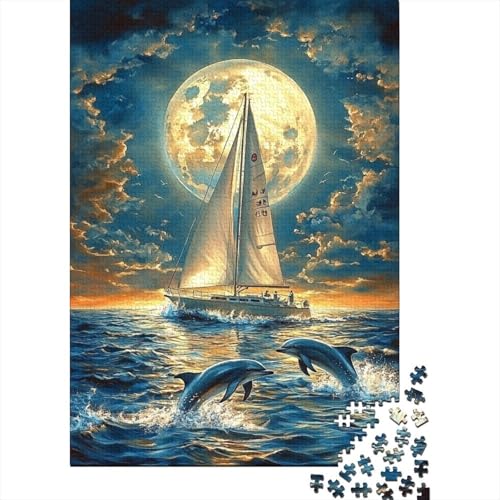 Segelboot Puzzles 1000 Teile Schwer Puzzle Spielzeug Pädagogisches Spiel Impossible Herausforderungsspielzeug Für Erwachsene Und Kinder Ab 12 Jahren 1000pcs (75x50cm) von YINNDKSOK