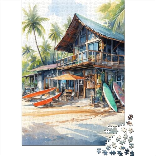 Strand Shop Puzzles 1000-teilige Schwer Puzzle Spielzeug Lernspiel Impossible Herausforderungsspielzeug Für Erwachsene Und Kinder in Bewährter 1000pcs (75x50cm) von YINNDKSOK