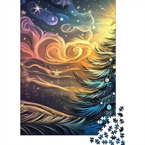 Weihnachtsbaum Puzzles 1000-teilige Schwer Puzzle Spielzeug Lernspiel Impossible Herausforderungsspielzeug Für Erwachsene Und Kinder in Bewährter 1000pcs (75x50cm) von YINNDKSOK