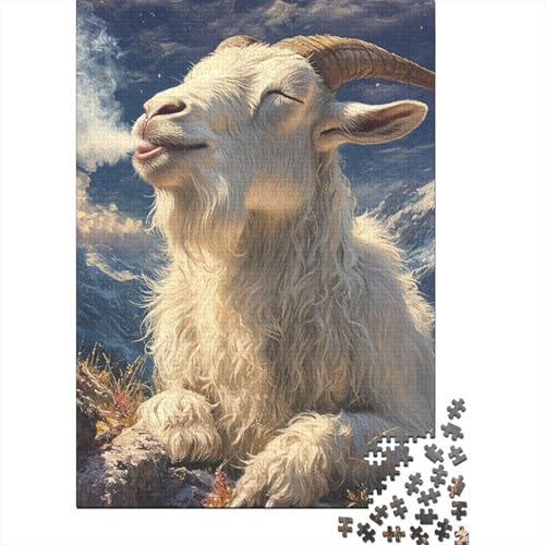 Ziege Puzzle 1000 Teile Schwer Puzzle Spielzeug Lernspiel Impossible Herausforderung Spielzeug Für Erwachsene Und Kinder Ab 12 Jahren 1000pcs (75x50cm) von YINNDKSOK