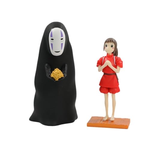 YINTMI Für Chihiro & No Face Man Figur Spielzeug Anime Charakter Puppe Anime Modelle Statue, PVC Action Figur Spielzeug Desktop Dekoration Ornamente, Geeignet Für 14 Jahre Und Älter (A + B) von YINTMI