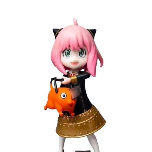 YINTMI für Anya Figur Spielzeug Anime Charakter Puppe Anime Modelle Statue, PVC Action Figur Spielzeug Desktop Dekoration Sammlerstücke Ornamente, geeignet für 14 Jahre und älter (Kettensäge) von YINTMI