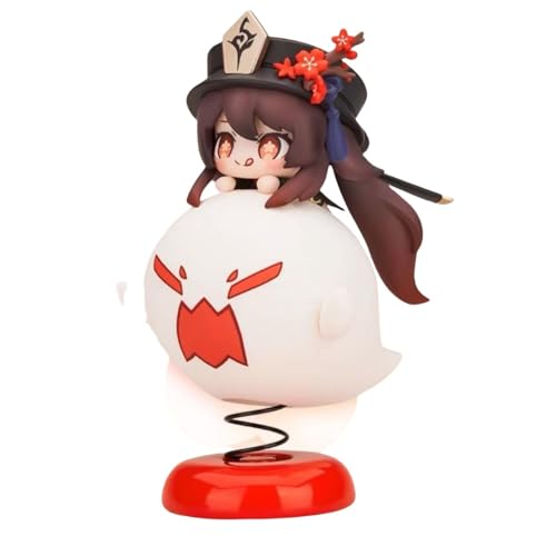YINTMI für Q Version Figur Spielzeug Anime Charakter Puppe Anime Modelle Statue, PVC Action Figur Spielzeug Desktop Dekoration Sammlerstücke Ornamente, Geeignet für 14 Jahre und älter (Hu Tao) von YINTMI