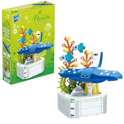 YINcrinx 144 Teile Meeres-Tier Devilfish Spielzeug-Bausteine, Pflanzgefäße mit Meeresmotiven, Lernspielzeug für Kinder, Festtagsgeschenke für Kinder, Schreibtischdekoration YINcrinx 144 Teile Meeres-Tier Devilfish Spielzeug-Bausteine, Pflanzgefäße mit Meeresmotiven, Lernspielzeug für Kinder, Festtagsgeschenke für Kinder, Schreibtischdekoration von YINcrinx